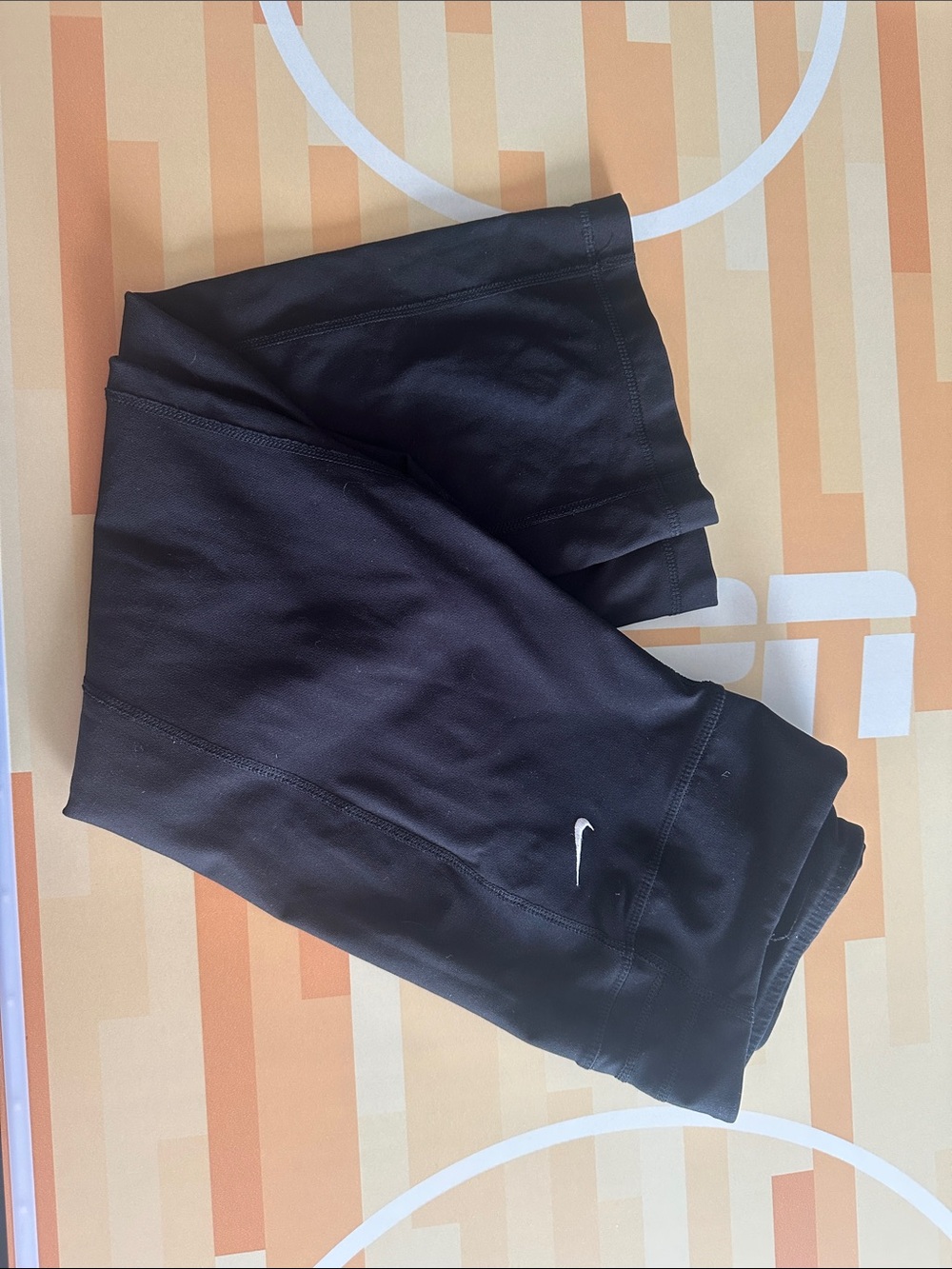Nike Black Leggings with White Swoosh Logo